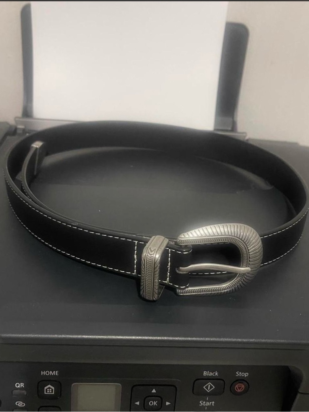 Old Navy Silver Buckle Western Belt